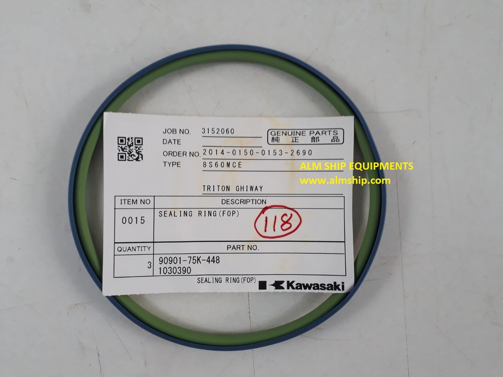 SEALING RING (FOP) KAWASAKI 8S60MCE