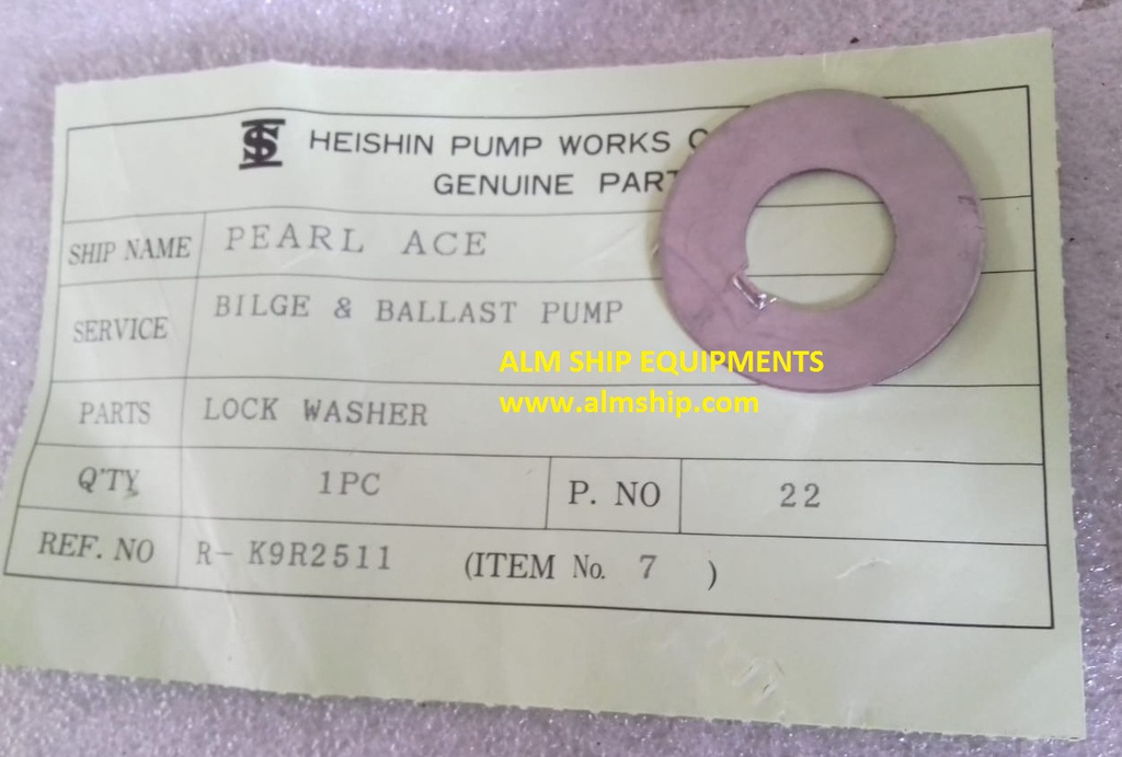 LOCK WASHER (BILGE &amp; BALLAST PUMP)