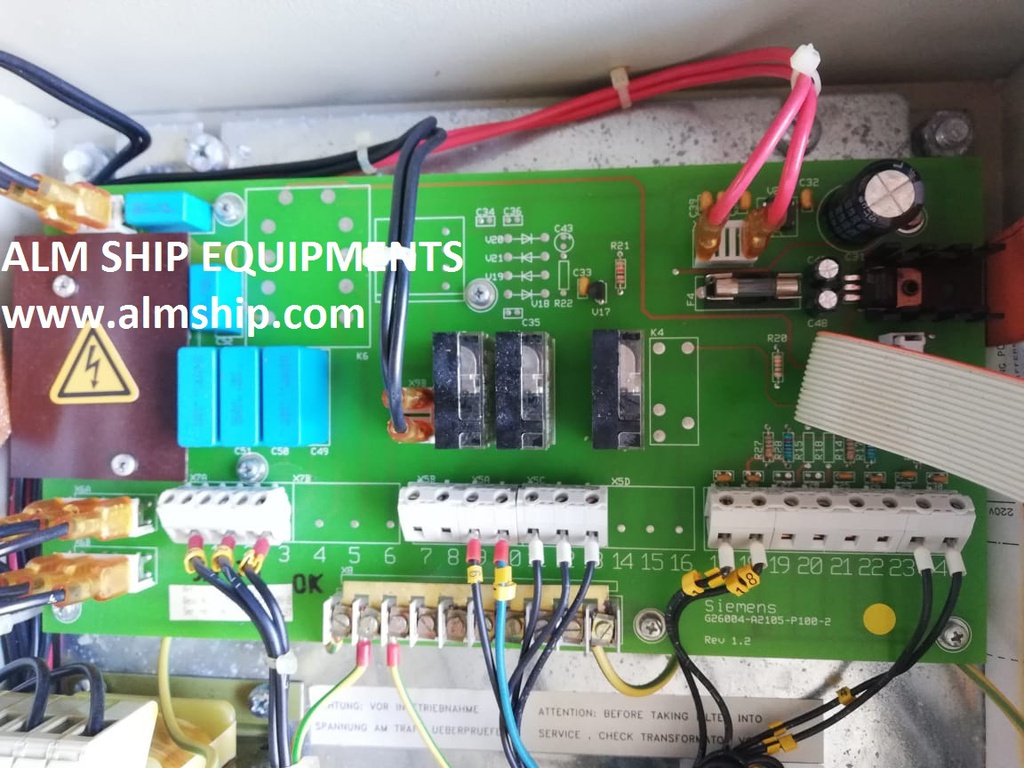 BOLL &amp; KRICH SB-7 CONTROL BOX SIEMENS G26004-A2105-P100-2 PCB