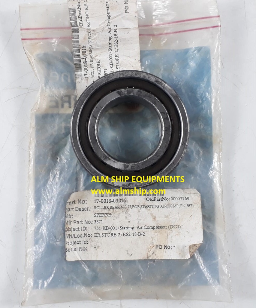 Air Compressor Roller Bearing 77 For Starting Air Comp.