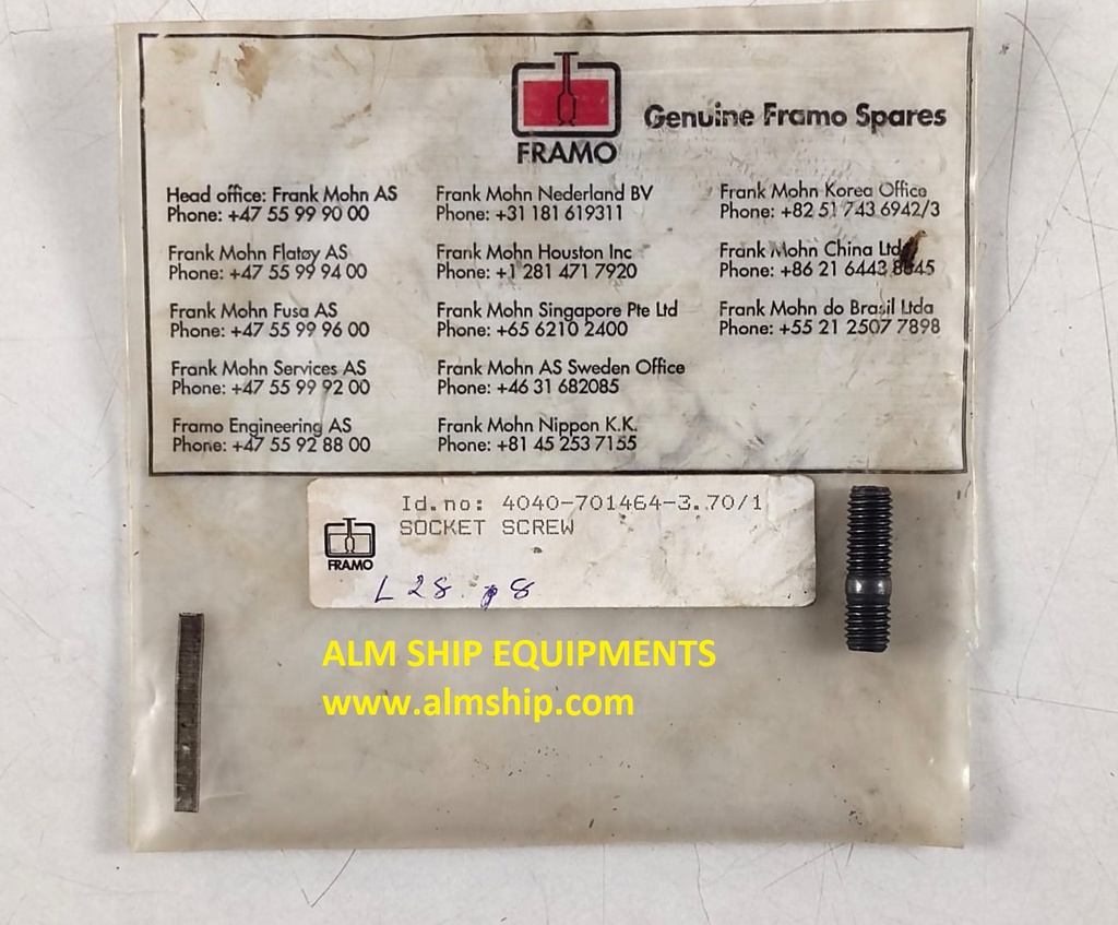 Socket Screw Id 4040-701464-3. 70/1 For Framo