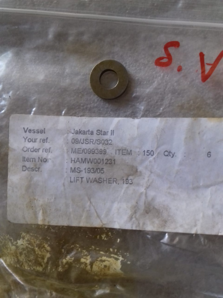 HAMWORTHY 2TF5/2TF54 2ND STAGE SUC VALVE LIFT WASHER