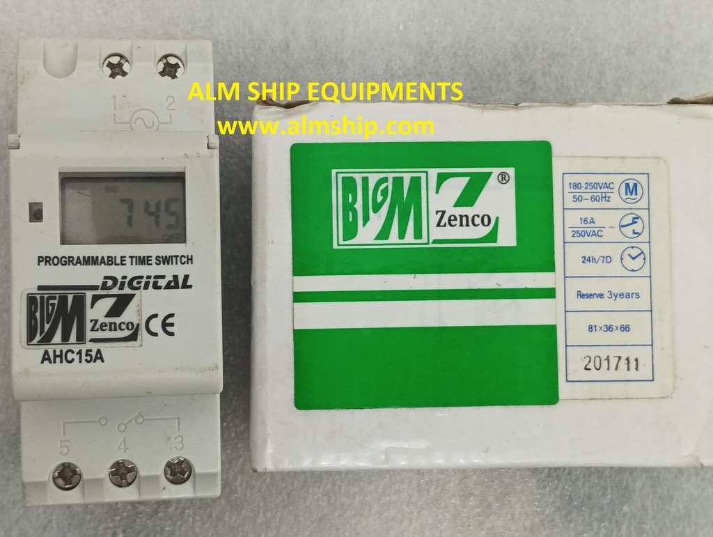 BIG M ZENCO AHC15A WEEKLY PROGRAMMABLE ELECTRONICS TIMER