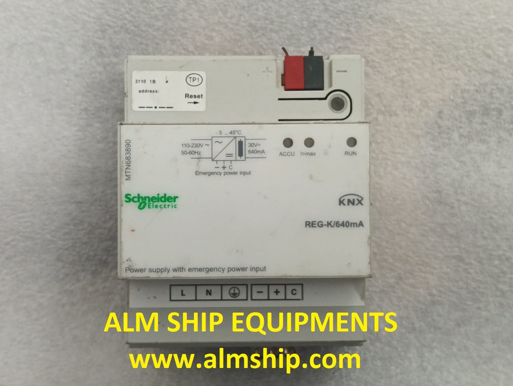 SCHNEIDER REG-K/640mA ELECTRIC POWER SUPPLY WITH EMERGENCY POWER INPUT