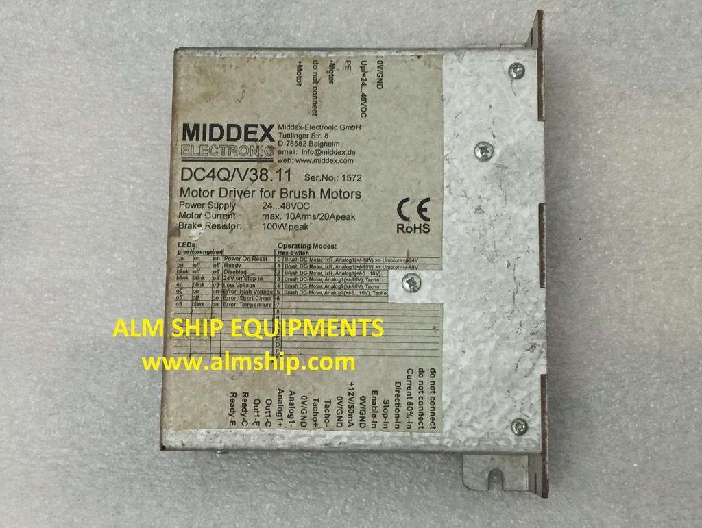 MIDDEX  ELECTRONIC DC4Q/V38.11 MOTOR DRIVER FOR BRUSH MOTOR