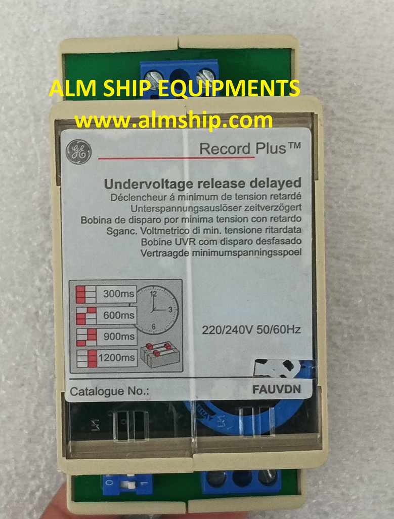 RECORD PLUS UNDERVOLTAGE RELEASE DELAYED