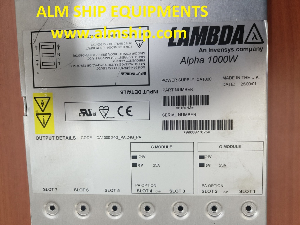 AC-DC POWER SUPPLIES/ TDK-LAMBDA/ H10142