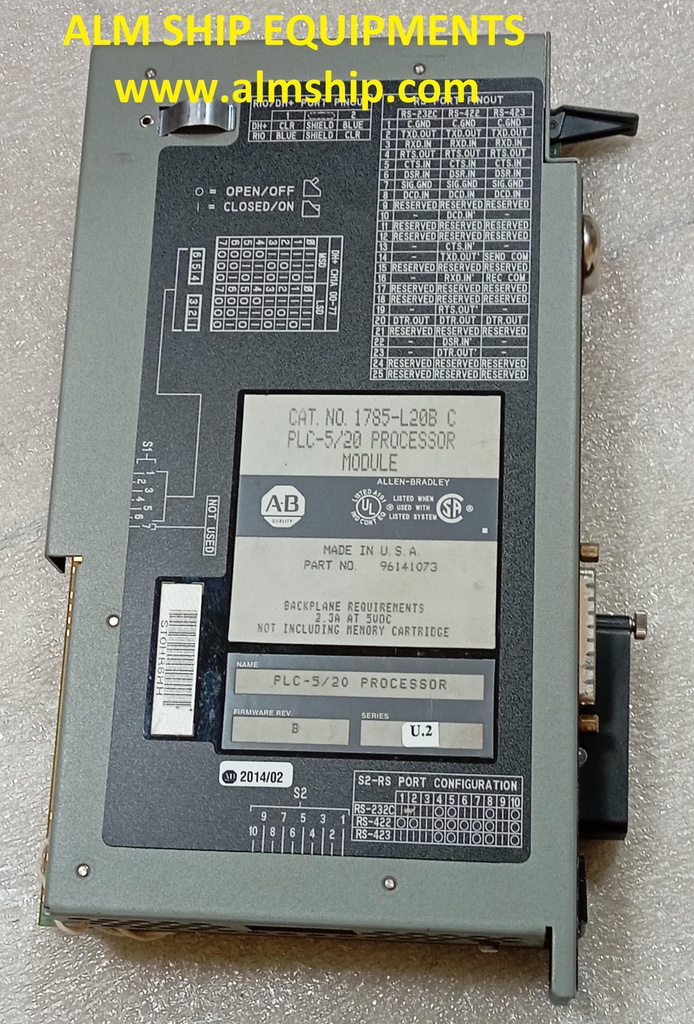 PLC-5/20 PROCESSOR MODULE/ ALLEN BRADELY/ 1785-L20B C