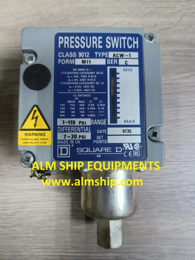 Differential Pressure Switch/ Square D/ ACW-1