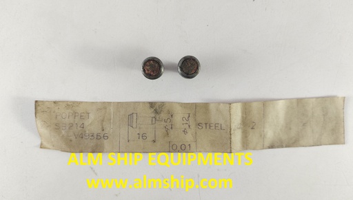 POPPET SB214 V49356 STEEL