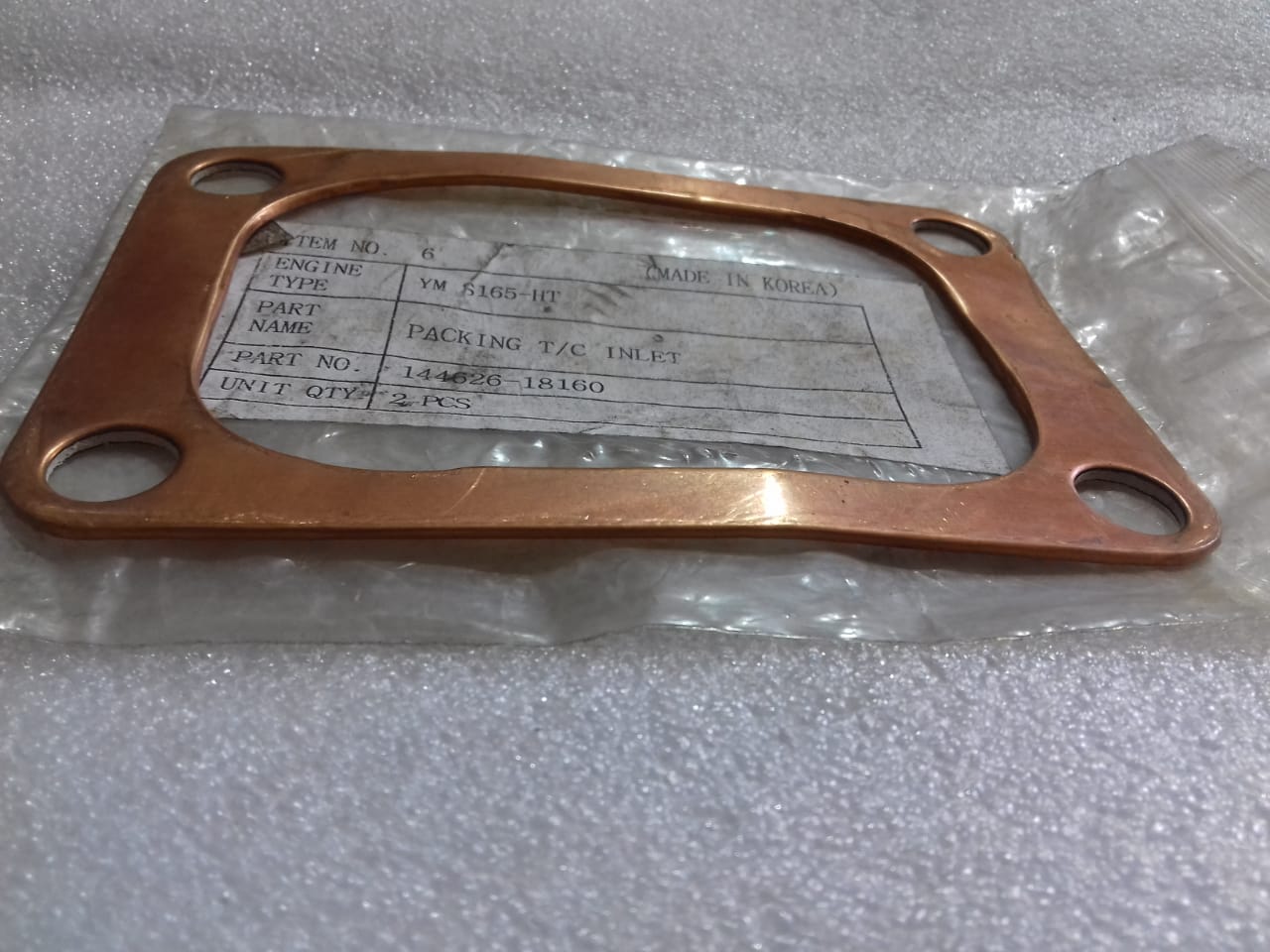 YANMAR PACKING T/C INLET S165