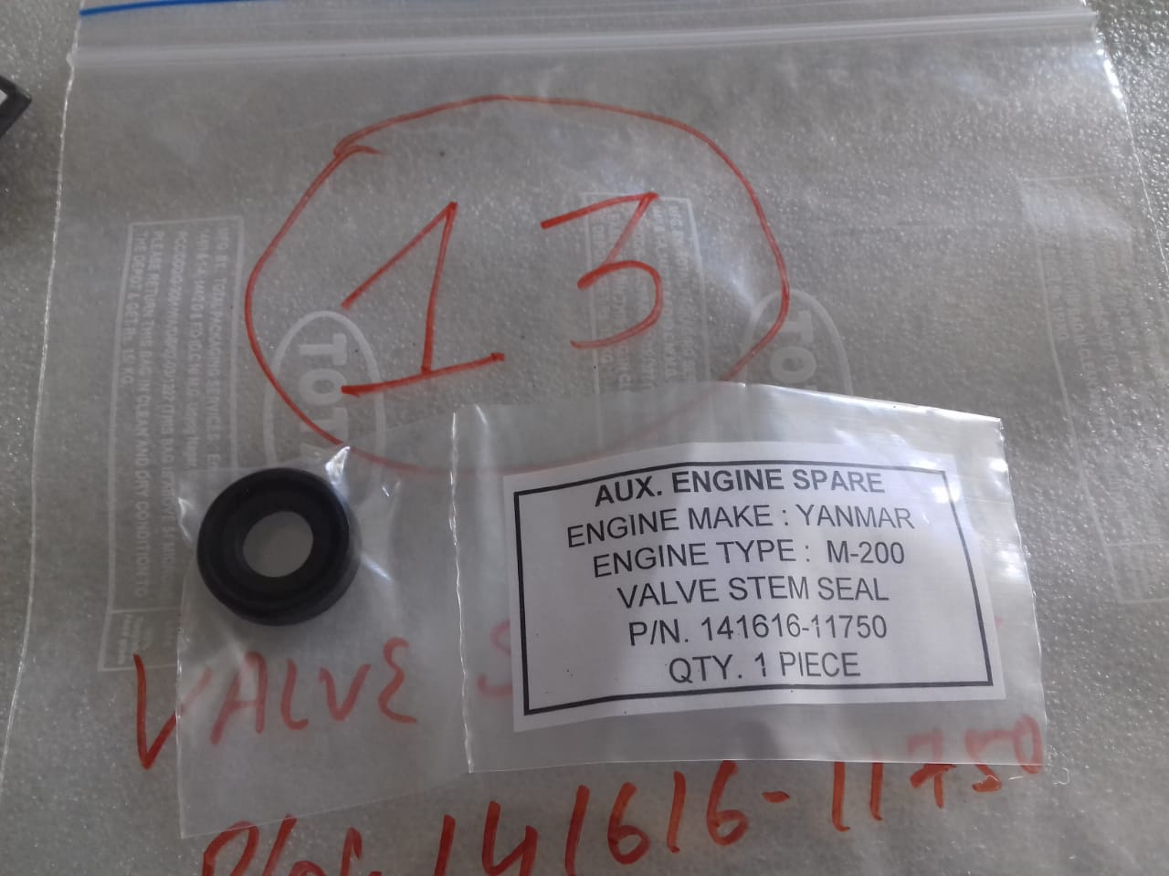 YANMAR VALVE STEM SEAL M200