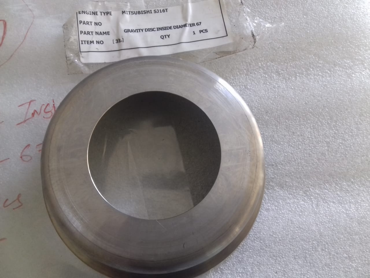 MITSUBISHI GRAVITY DISC INSIDE DIAMETER SJ16T