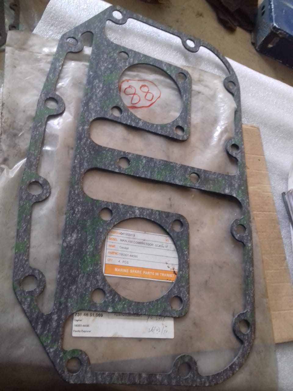 YANMAR GASKET INTER COOLER COVER SC-30N/SC-40N