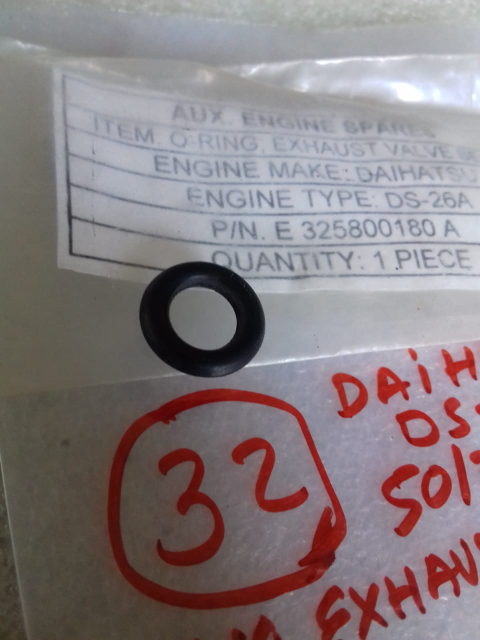 DAIHATSU O-RING EXHAUST VALVE SEAT DS-26A