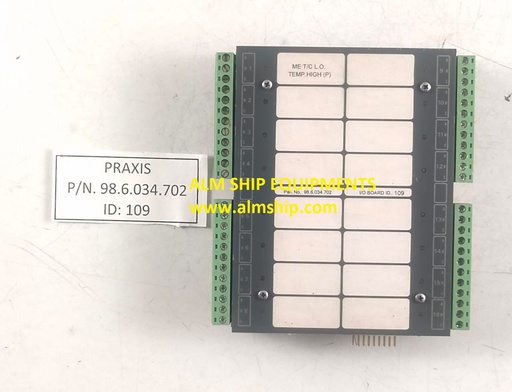 Praxis 98.6.034.702 Processor Board Rev HA Id 109