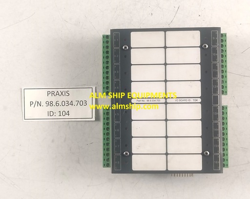 Praxis 98.6.034.703 Processor Board Rev EA Id 104