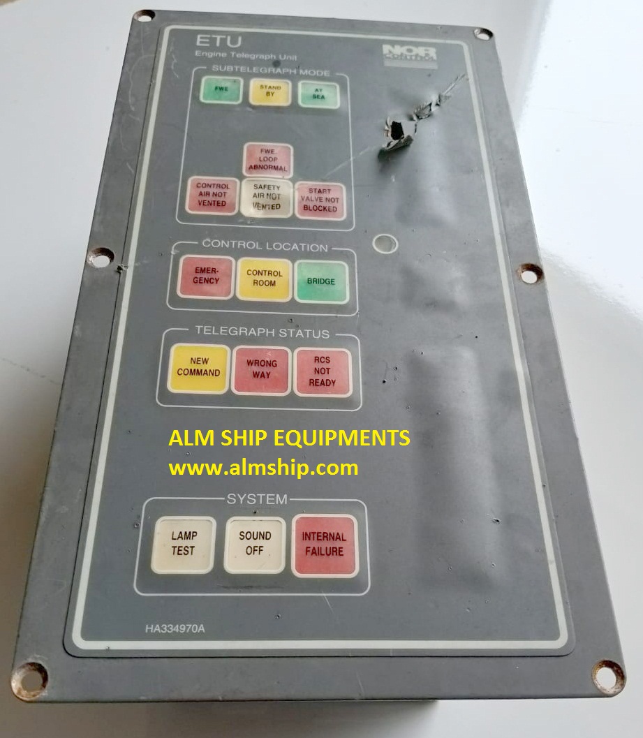 NOR CONTROL (ETU-ENGINE TELEGRAPH UNIT) FRONT COVER DAMAGE
