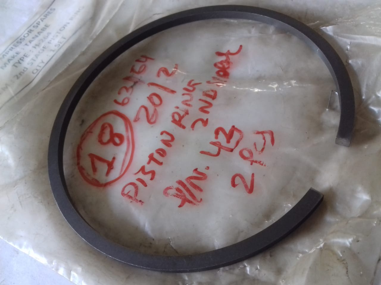 TANABE H-63/H-64 2ND STAGE PISTON RING