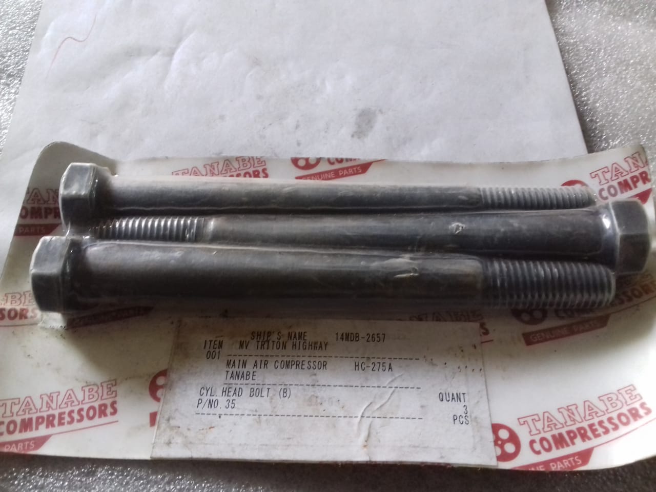TANABE HC-275A CYLINDER HEAD BOLT (B)
