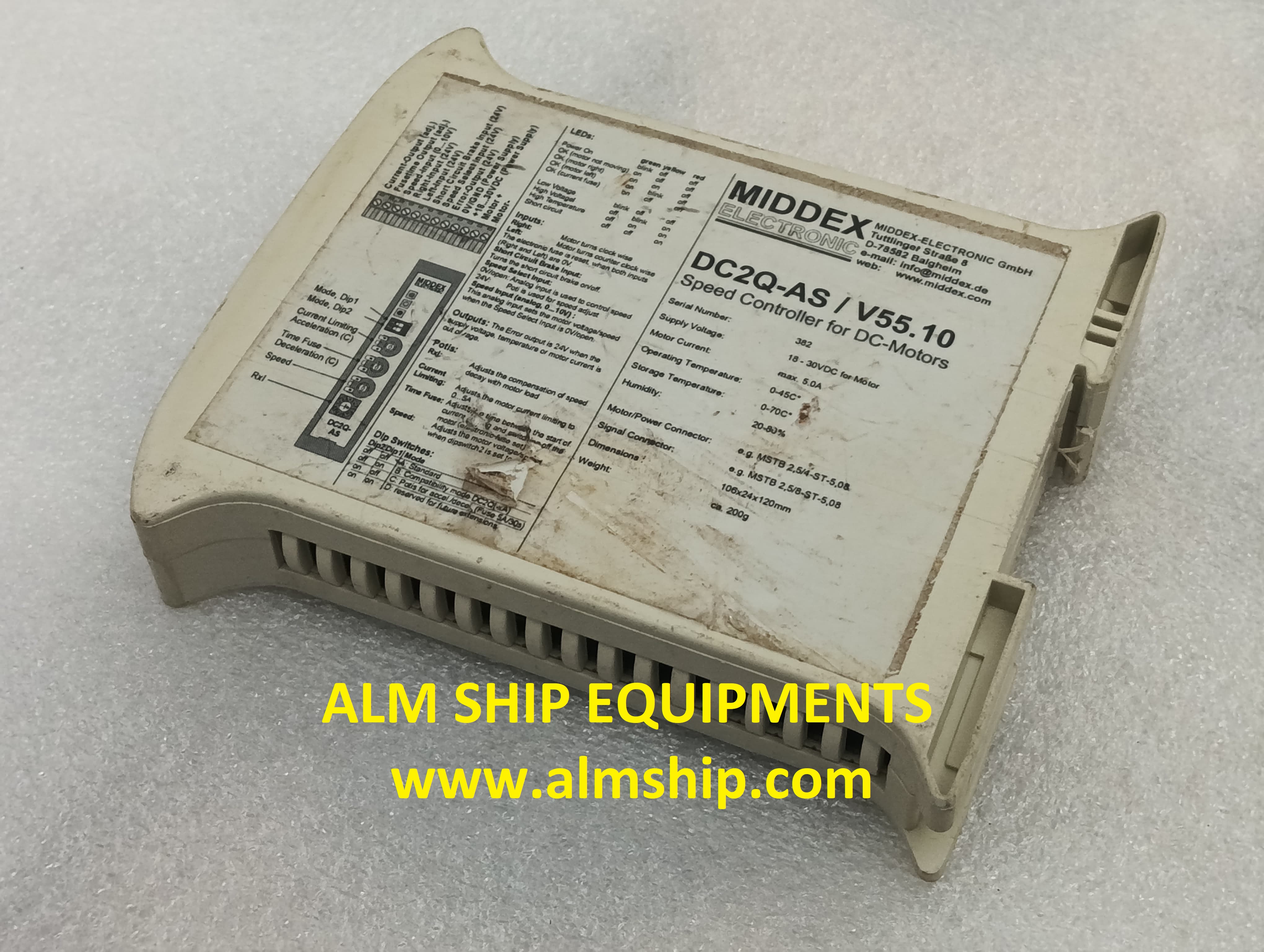 MIDDEX DC2Q-AS/V55.10 ELECTRONIC SPEED CONTROLLER FOR DC MOTORS