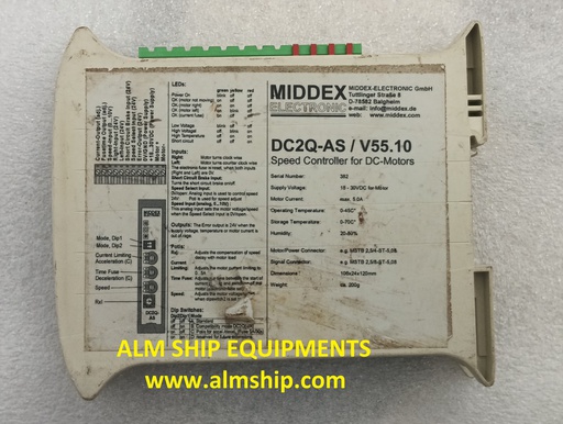 MIDDEX DC2Q-AS/V55.10 ELECTRONIC SPEED CONTROLLER FOR DC MOTORS