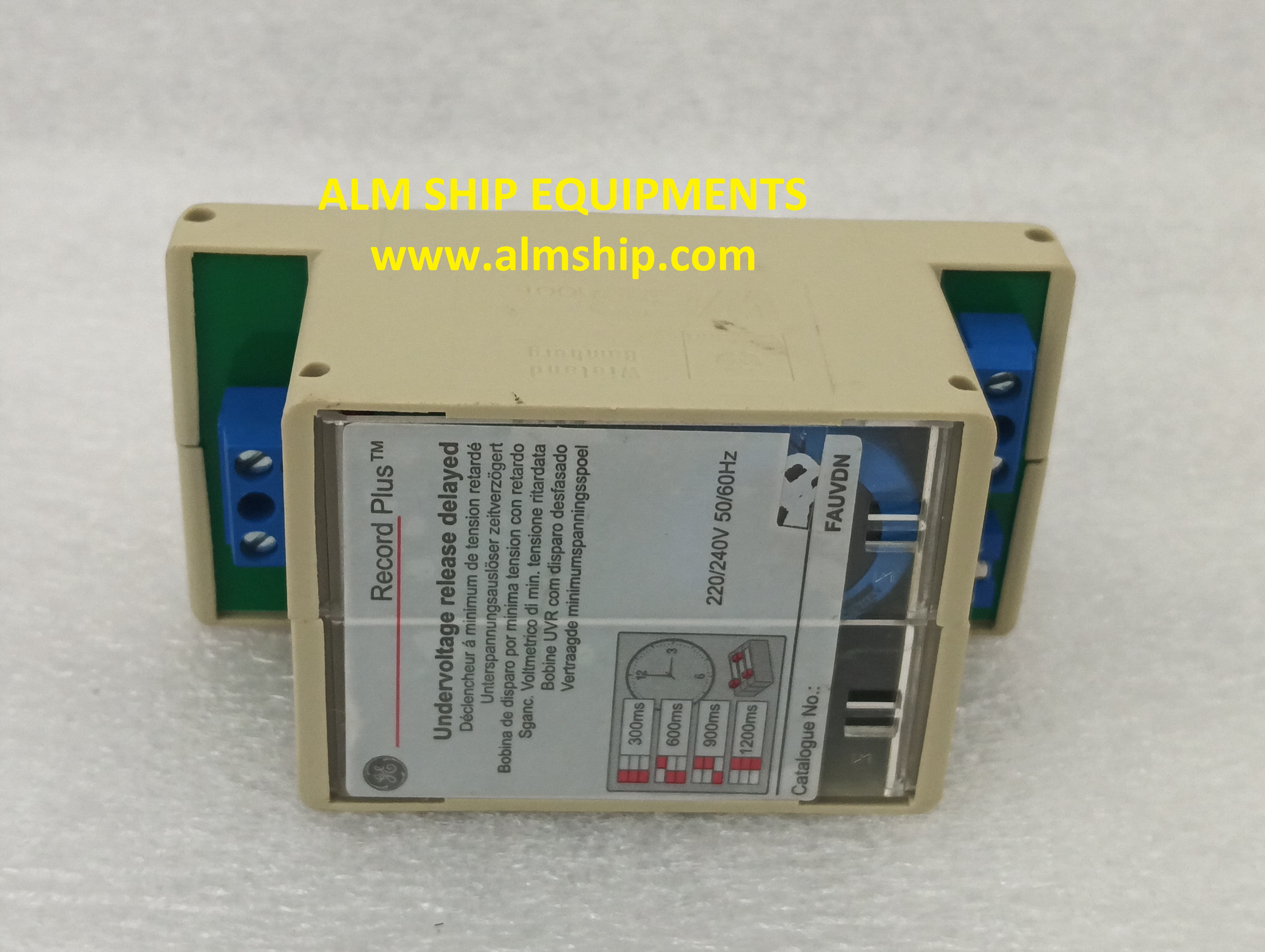 RECORD PLUS UNDERVOLTAGE RELEASE DELAYED