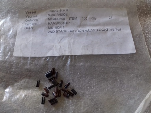 HAMWORTHY 2TF5/2TF54 2ND STAGE SUC VALVE LOCATING PIN