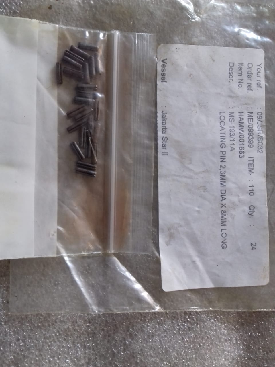 HAMWORTHY 2TF5/2TF54 2ND STAGE DEL VALVE LOCATING PIN