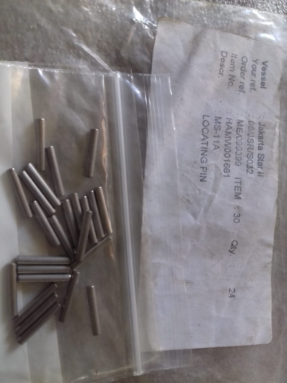 HAMWORTHY 2TF5/2TF54 1ST STAGE DEL VALVE LOCATING PIN